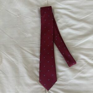 Nautica Burgundy Tie with Blue Dots